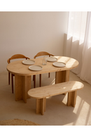 Oval Dining Table and Bench Set | Decowood Tokyo | Oroatrade.com