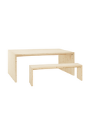 Angular Dining Table and Bench Set | Decowood Telva | Oroatrade.com