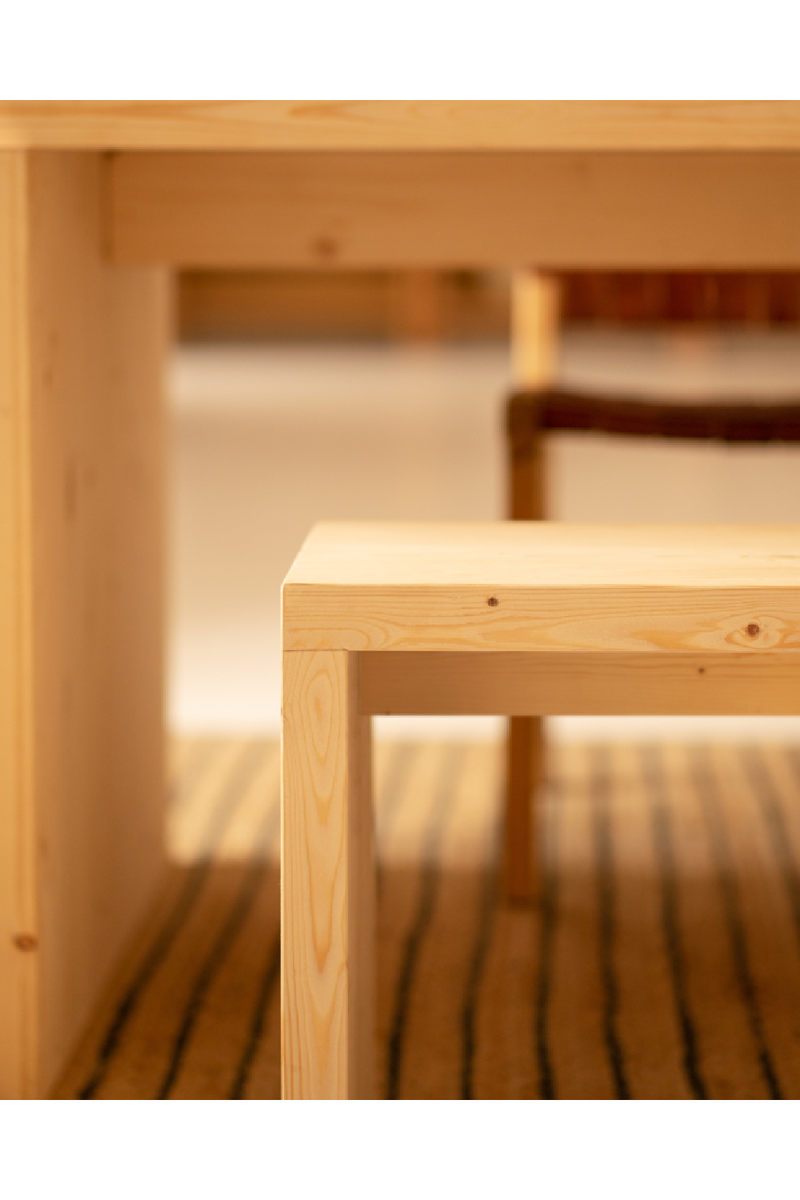 Angular Dining Table and Bench Set | Decowood Telva | Oroatrade.com