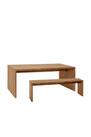 Angular Dining Table and Bench Set | Decowood Telva | Oroatrade.com