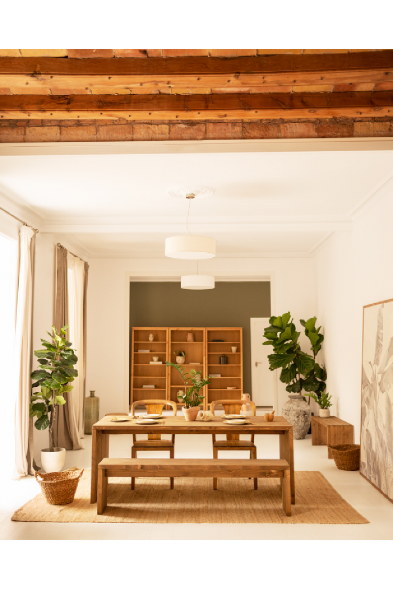 Angular Dining Table and Bench Set | Decowood Telva | Oroatrade.com