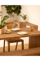 Angular Dining Table and Bench Set | Decowood Telva | Oroatrade.com