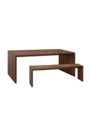 Angular Dining Table and Bench Set | Decowood Telva | Oroatrade.com