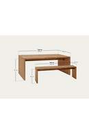 Angular Dining Table and Bench Set | Decowood Telva | Oroatrade.com