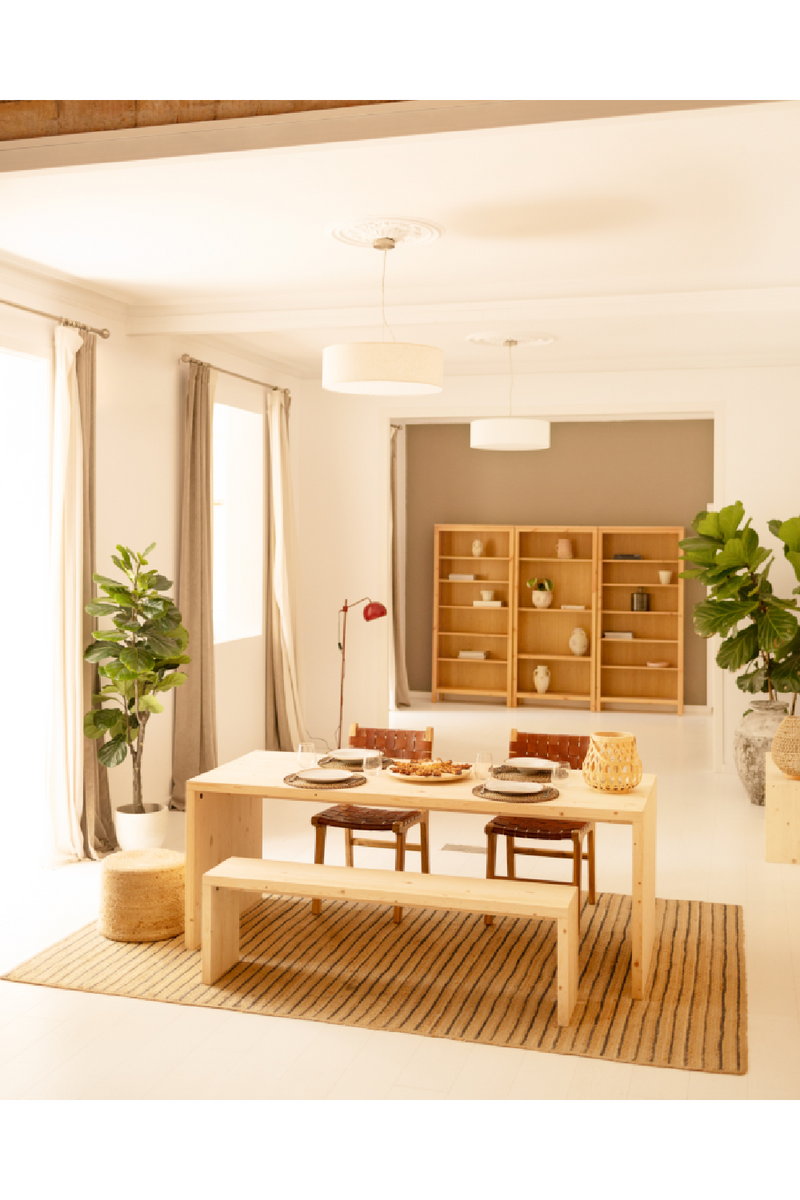 Wooden Dining Table With Stools (4) | Decowood Telva | Oroatrade.com