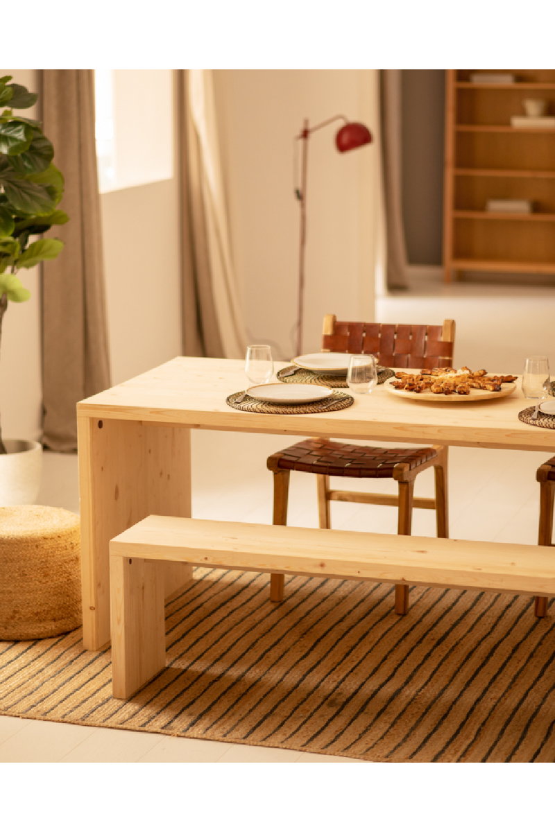 Wooden Dining Table With Stools (4) | Decowood Telva | Oroatrade.com