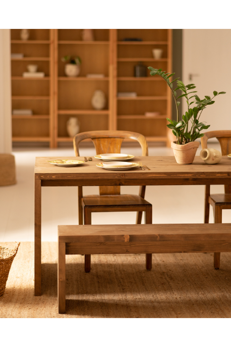 Wooden Dining Table With Stools (4) | Decowood Telva | Oroatrade.com