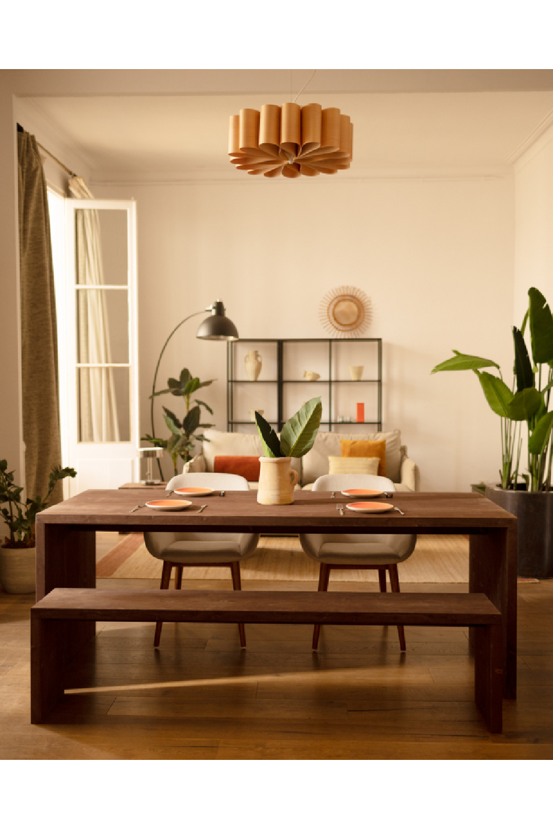 Wooden Dining Table With Stools (4) | Decowood Telva | Oroatrade.com