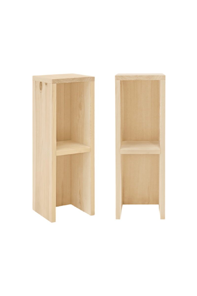 Fir Wood Bedside Table Set (2) | Decowood Lina | Oroatrade.com
