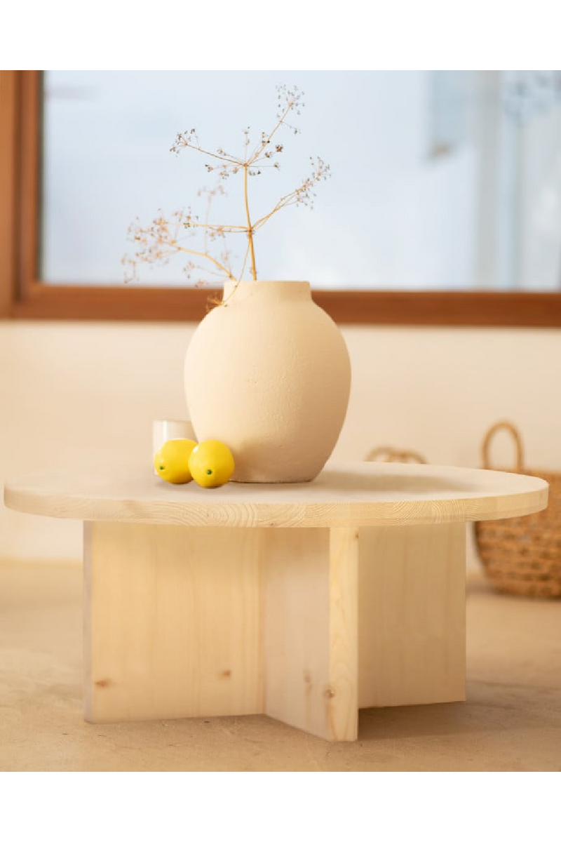 Crossed Base Wooden Coffee Tables (2) | Decowood Tokyo | Oroatrade.com