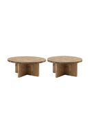 Crossed Base Wooden Coffee Tables (2) | Decowood Tokyo | Oroatrade.com