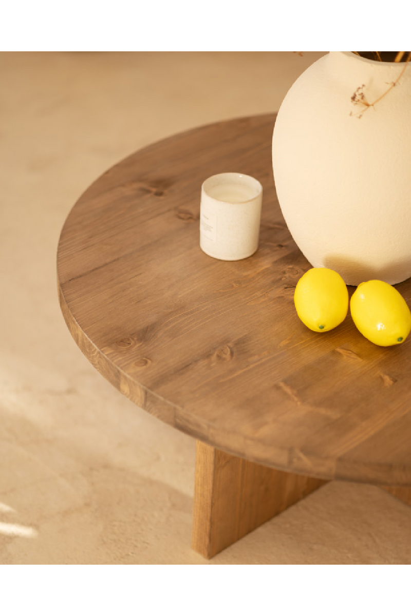 Crossed Base Wooden Coffee Tables (2) | Decowood Tokyo | Oroatrade.com