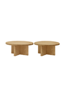 Crossed Base Wooden Coffee Tables (2) | Decowood Tokyo | Oroatrade.com