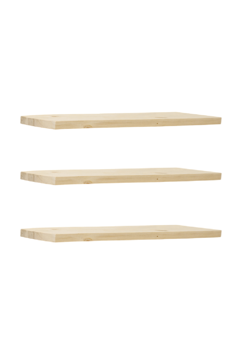Natural Wood Floating Shelves (3) | Decowood Melva | Oroatrade.com