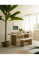 Fluted Wood Legs Bench | Decowood Bali | Oroatrade.com