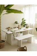 Fluted Wood Legs Bench | Decowood Bali | Oroatrade.com