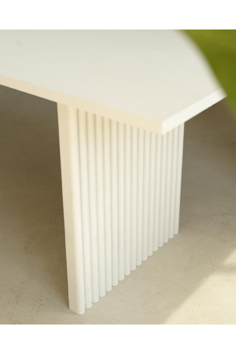 Fluted Wood Legs Bench | Decowood Bali | Oroatrade.com