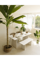 Fluted Wood Legs Bench | Decowood Bali | Oroatrade.com