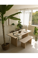 Fluted Wood Legs Bench | Decowood Bali | Oroatrade.com