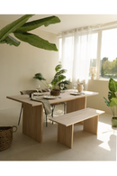 Fluted Wood Legs Bench | Decowood Bali | Oroatrade.com