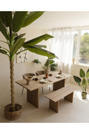 Fluted Wood Legs Dining Table | Decowood Bali | Oroatrade.com
