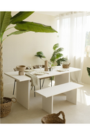 Fluted Wood Legs Dining Table | Decowood Bali | Oroatrade.com