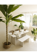 Fluted Wood Legs Dining Table | Decowood Bali | Oroatrade.com