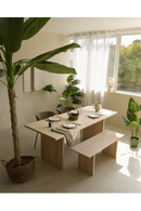 Fluted Wood Legs Dining Table | Decowood Bali | Oroatrade.com
