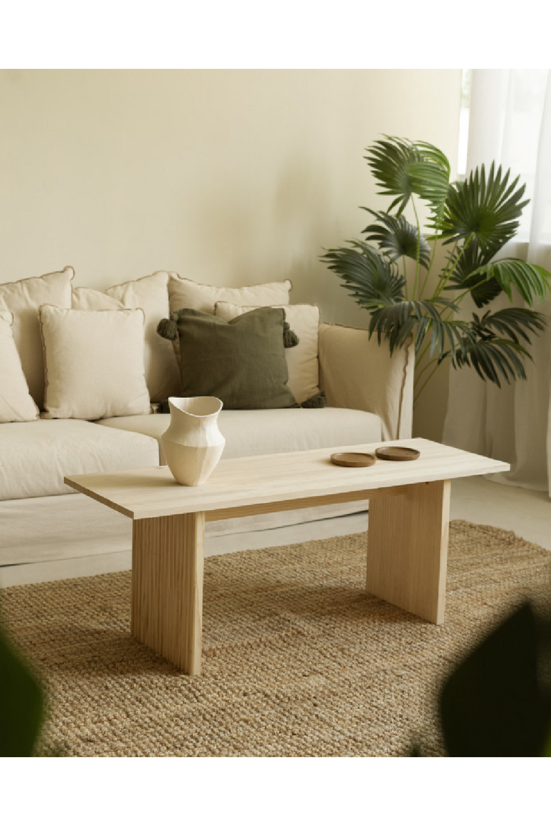 Fluted Legs Wooden Coffee Table | Decowood Bali | Oroatrade.com