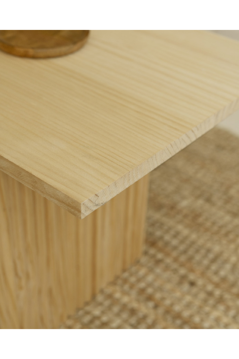 Fluted Legs Wooden Coffee Table | Decowood Bali | Oroatrade.com