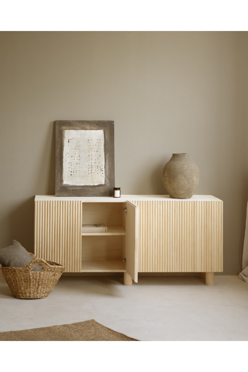 Fluted Wood Sideboard | Decowood Bali | Oroatrade.com