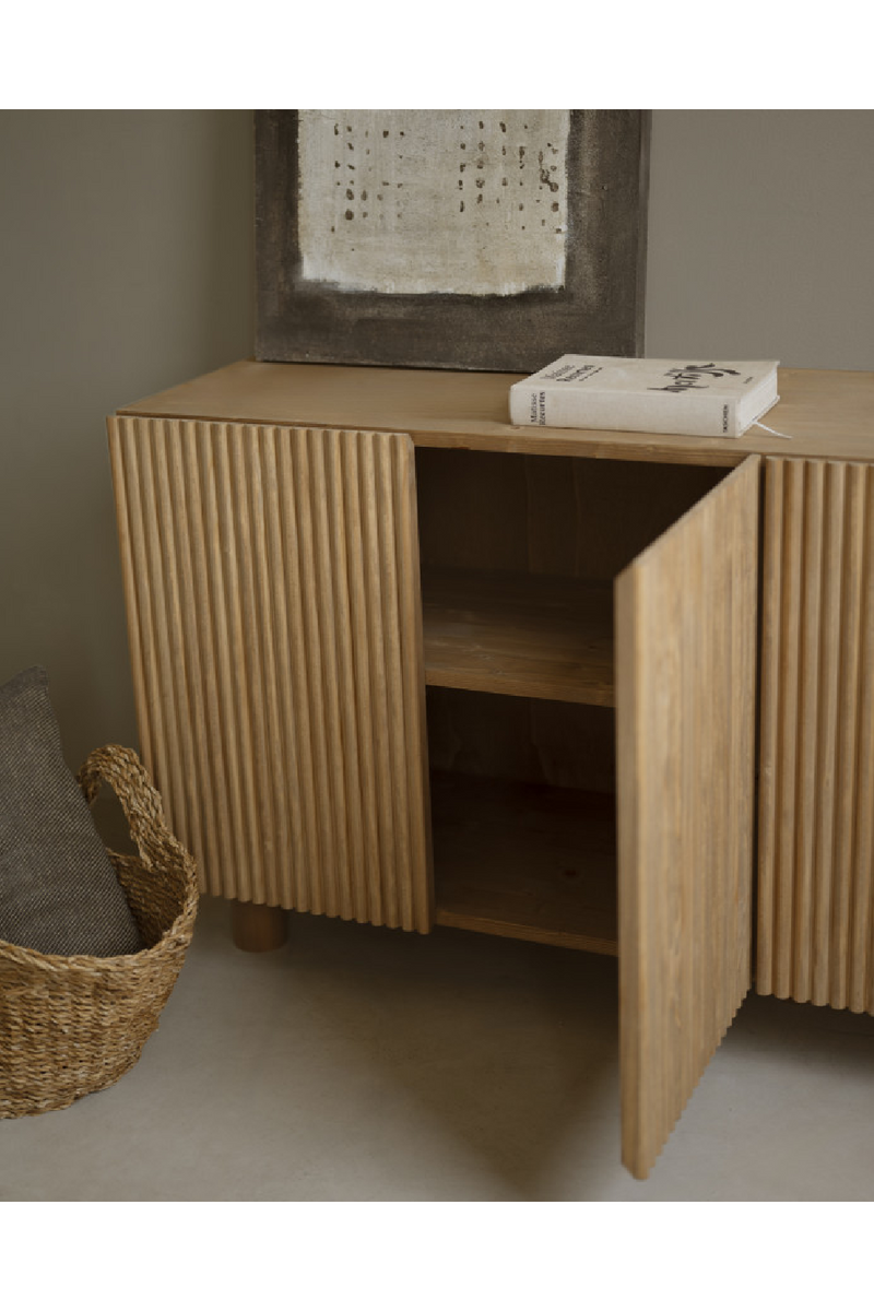 Fluted Wood Sideboard | Decowood Bali | Oroatrade.com