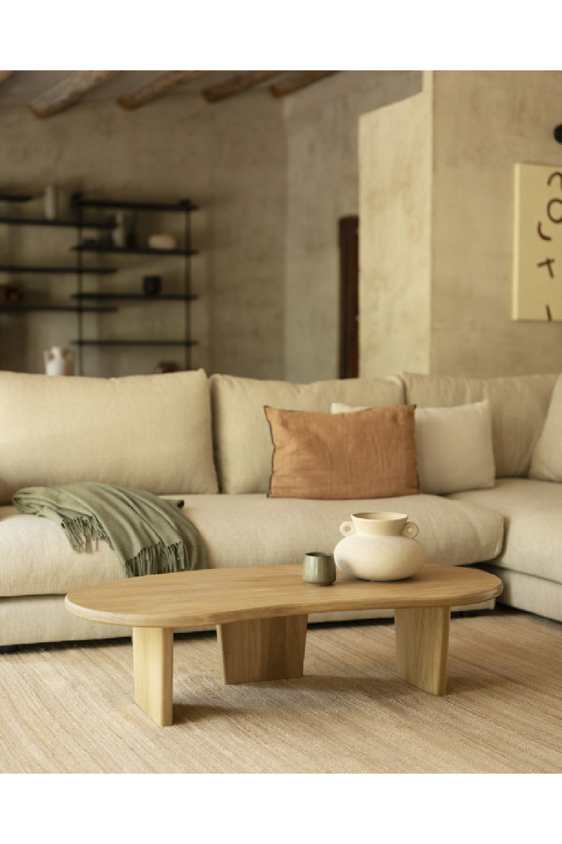 Pebble-Shaped Poplar Coffee Table | Decowood Bimba | Oroatrade.com