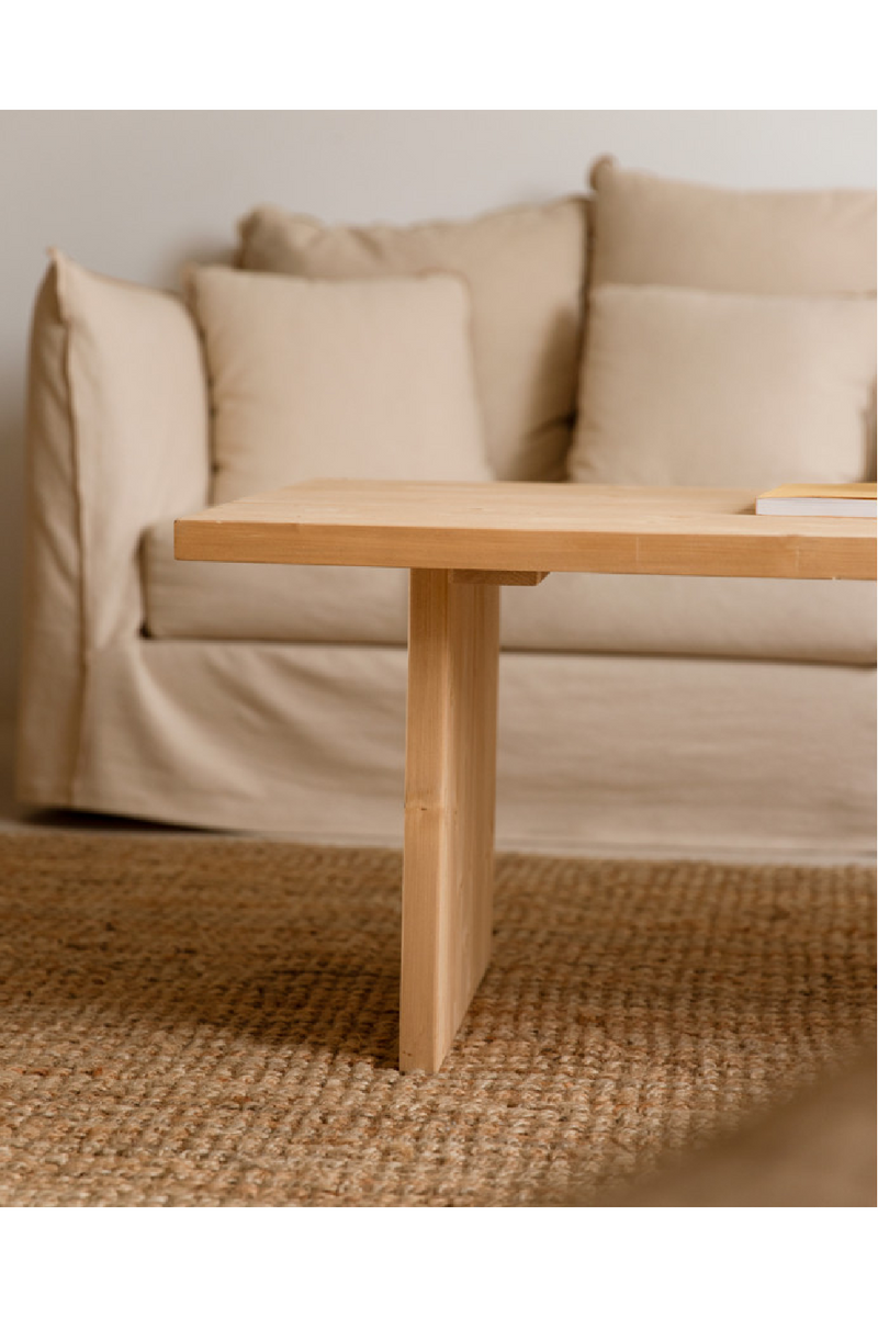 Solid Pine Minimalist Coffee Table | Decowood Frida | Oroatrade.com