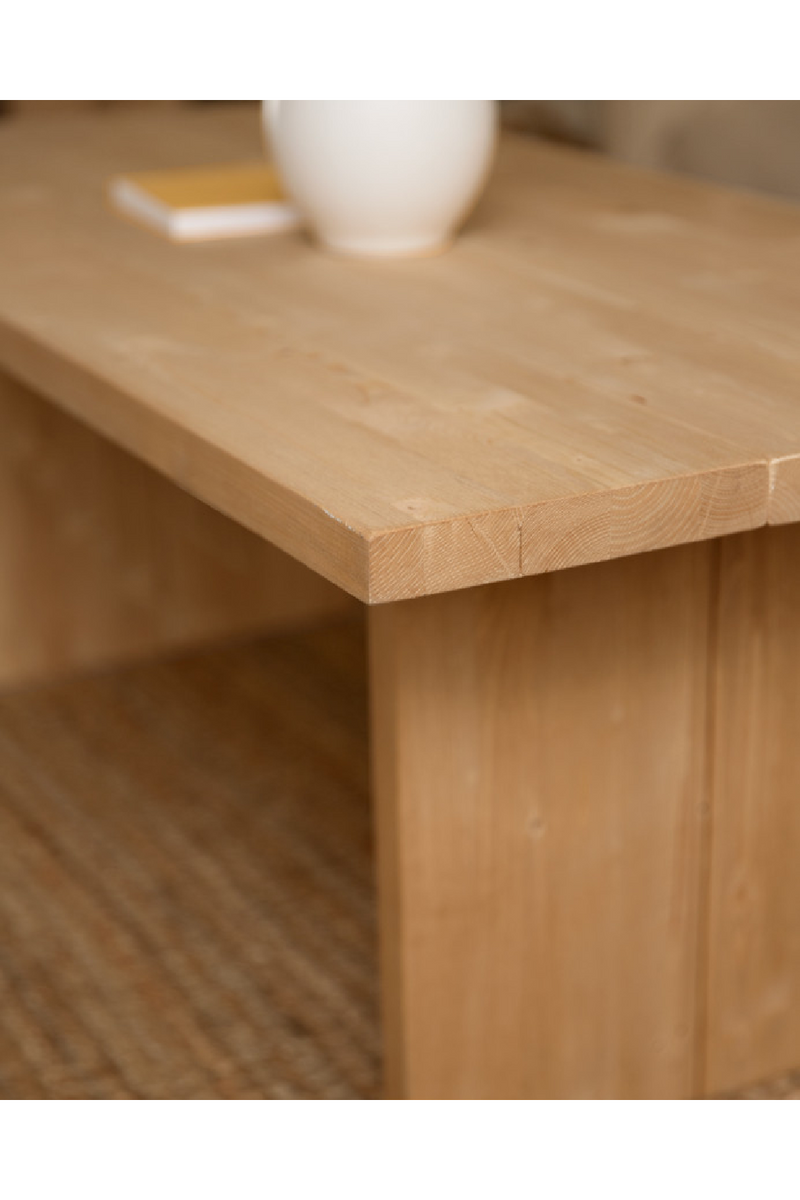 Solid Pine Minimalist Coffee Table | Decowood Frida | Oroatrade.com