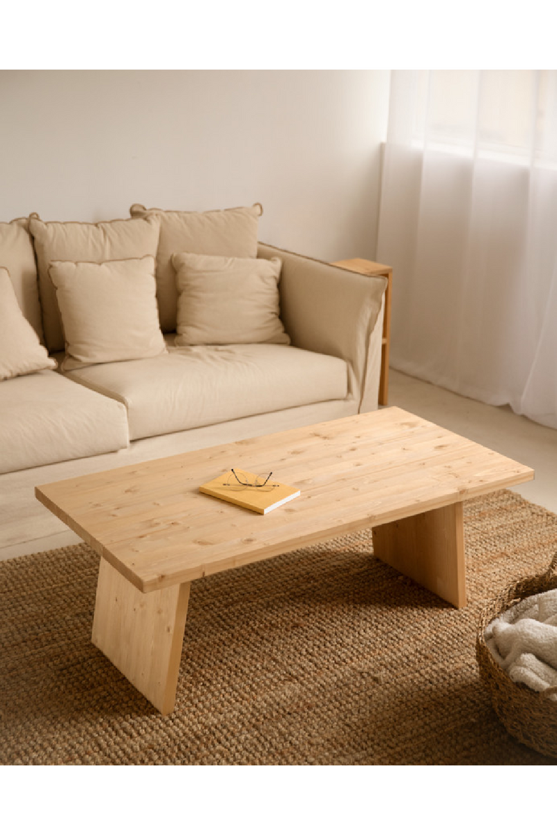 Pine Wood Coffee Table | Decowood Frida II | Oroatrade.com