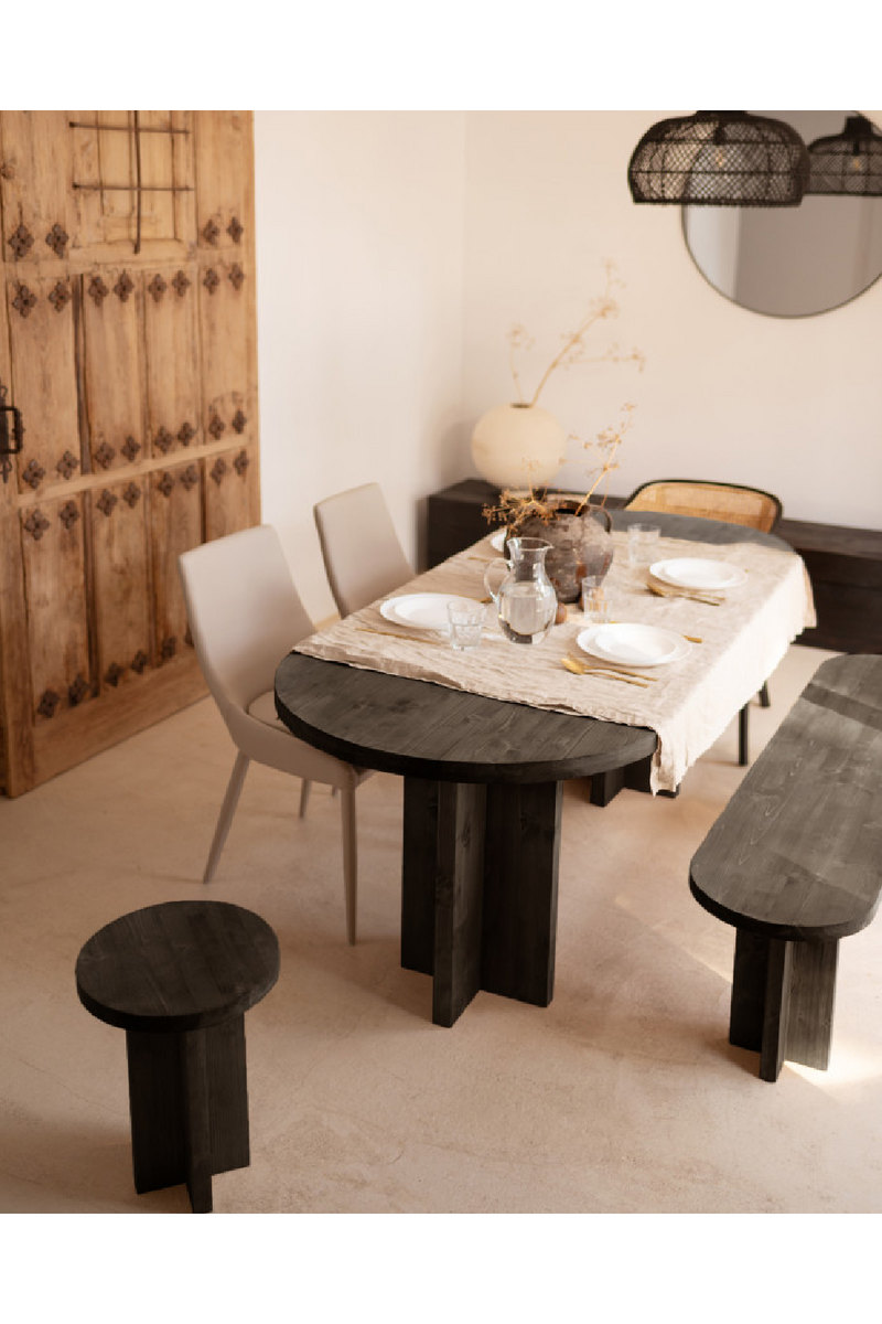 Oval Solid Wood Dining Table | Decowood Tokyo | Oroatrade.com