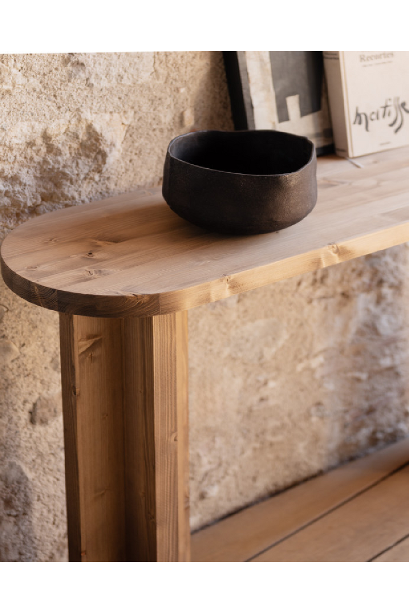 Japandi Oval Console Table | Decowood Tokyo | Oroatrade.com