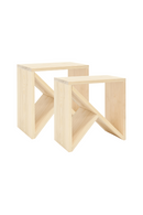 Solid Pine Side Tables (2) | Decowood Stoke