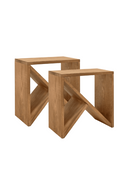 Solid Pine Side Tables (2) | Decowood Stoke