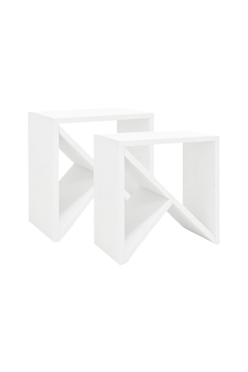 Solid Pine Side Tables (2) | Decowood Stoke