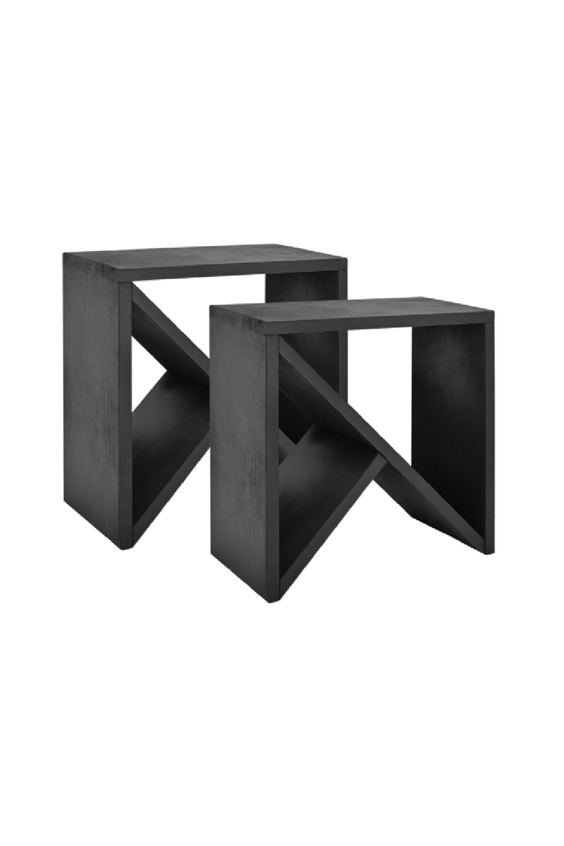 Solid Pine Side Tables (2) | Decowood Stoke