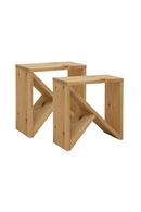 Solid Pine Side Tables (2) | Decowood Stoke