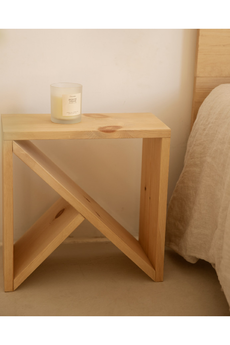Solid Pine Side Tables (2) | Decowood Stoke