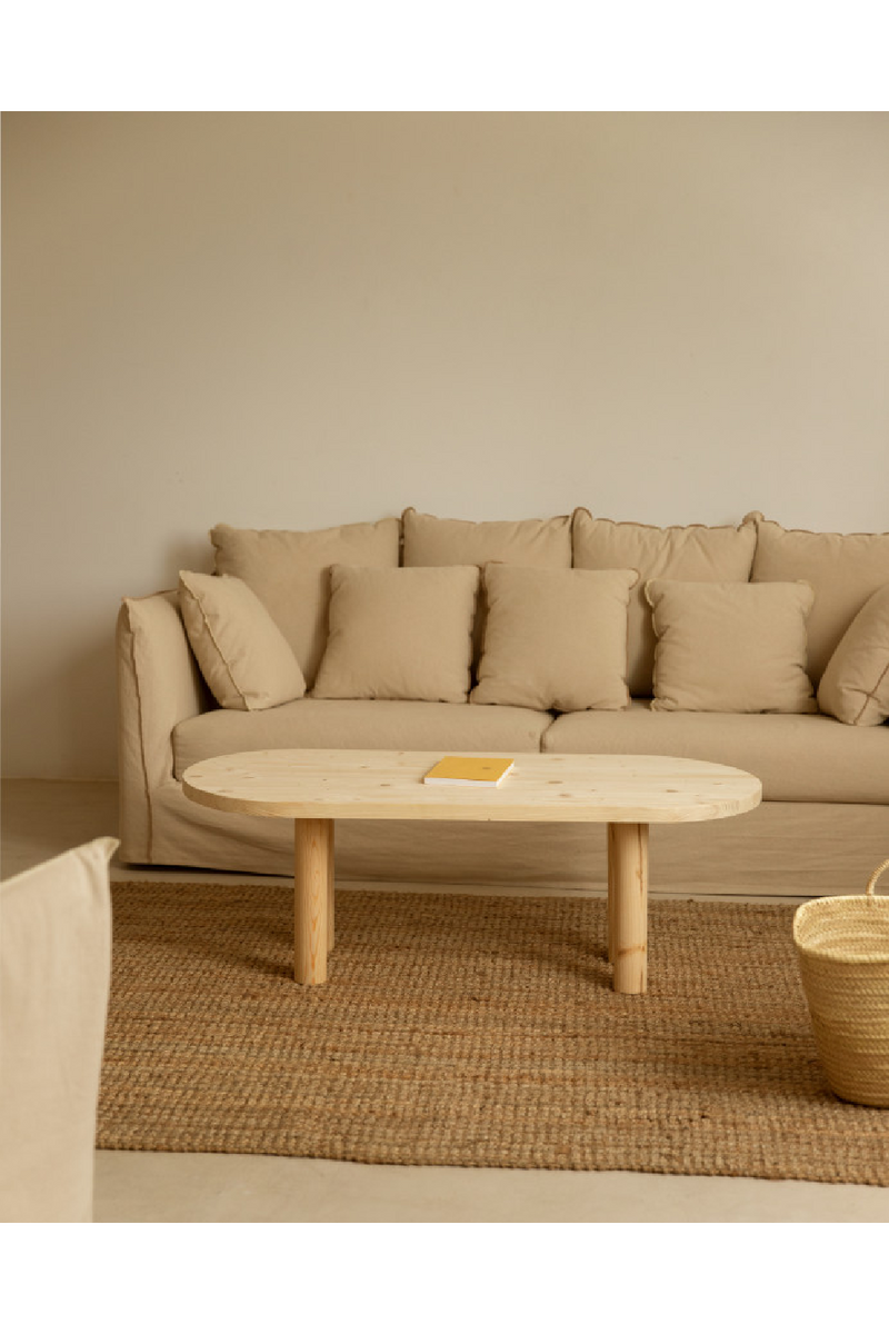 Tinted Wood Oval Coffee Table | Decowood Gina | Oroatrade.com