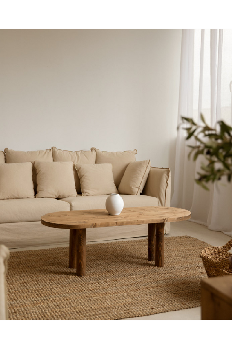 Tinted Wood Oval Coffee Table | Decowood Gina | Oroatrade.com