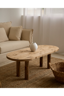 Tinted Wood Oval Coffee Table | Decowood Gina | Oroatrade.com