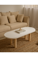 Tinted Wood Oval Coffee Table | Decowood Gina | Oroatrade.com