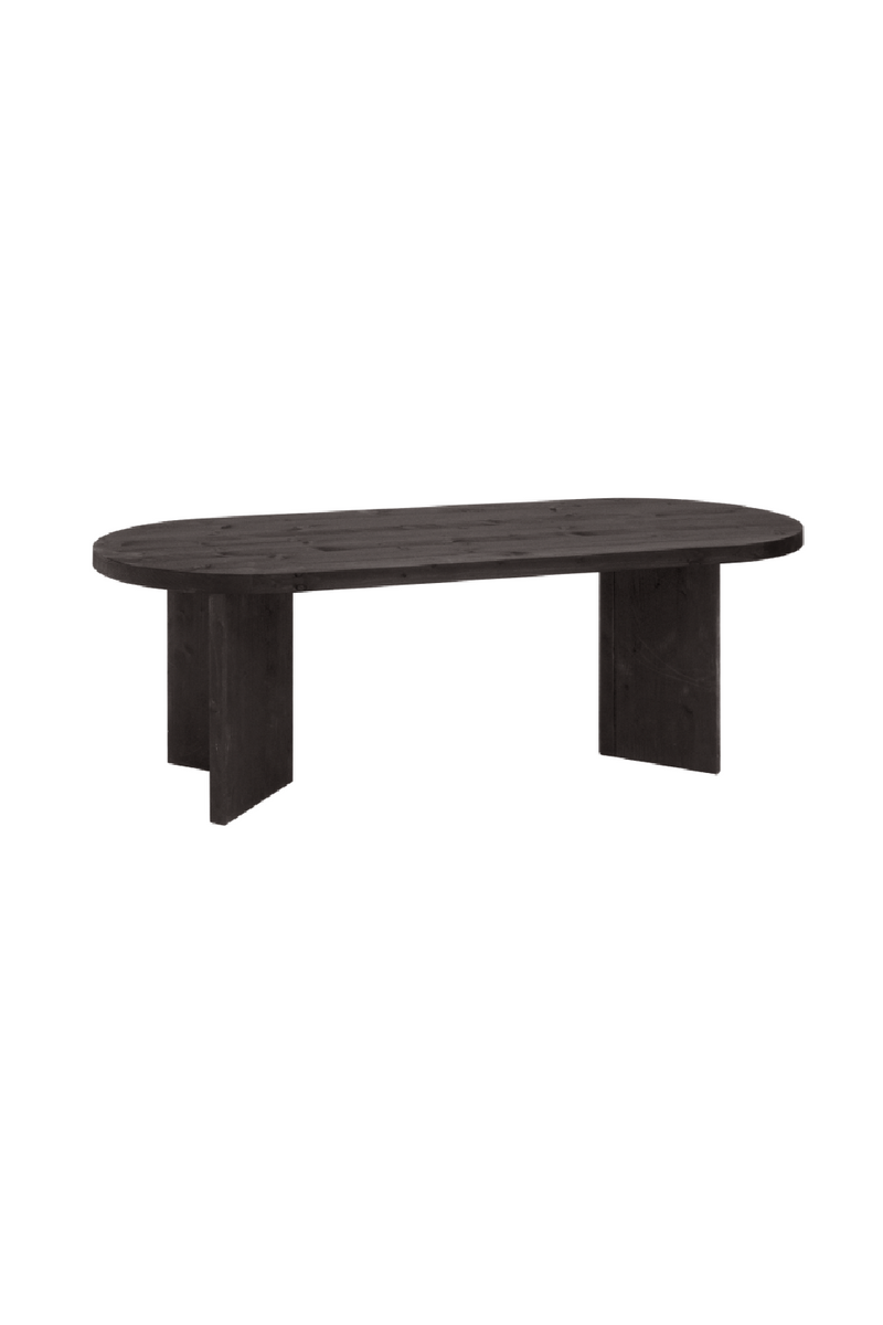 Oval Wood Coffee Table | Decowood Osaka