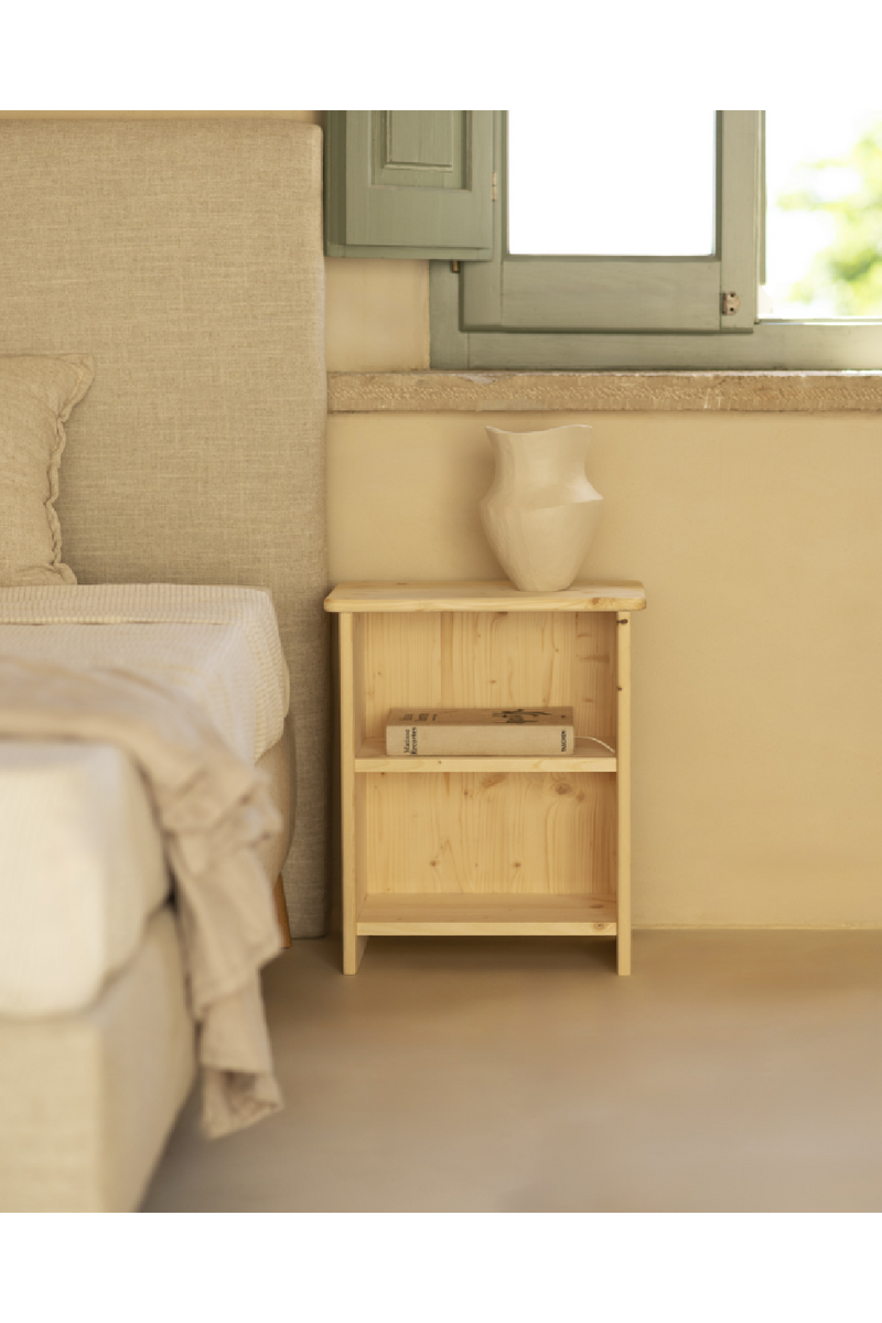Wooden Open Compartment Nightstand | Decowood Ion | Oroatrade.com